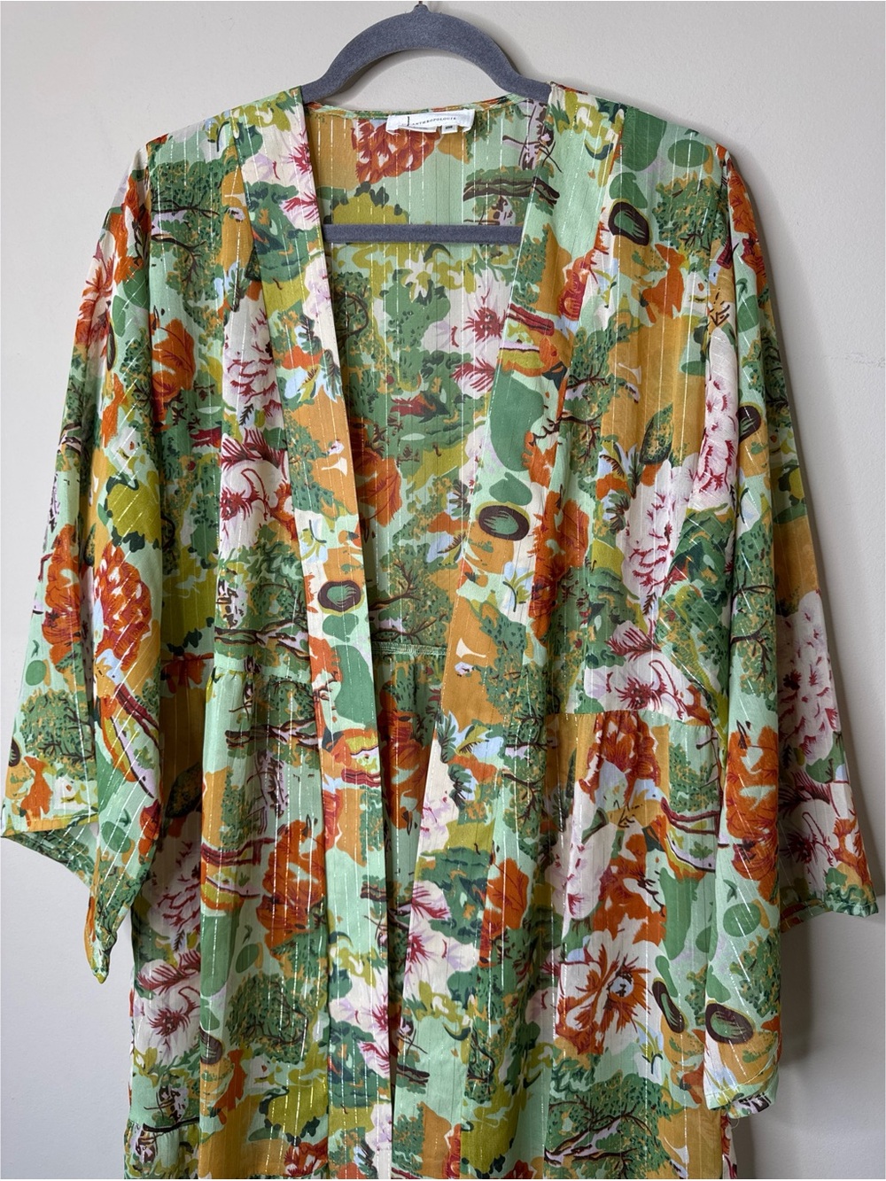 Anthropologie Floral Duster Kimono One Size - Picture 3 of 7